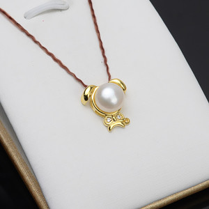 Colgante de Plata S925 con Diseño de Perro del Zodiaco, para Mujer, con Pelo de Bebé, Perla, Accesorios de Joyería DIY, Componentes de Bisutería - Product Image 3