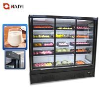 Réfrigérateur de présentation commercial sur mesure en gros, vitrine de présentation, réfrigérateur vertical ouvert pour les boissons des magasins de proximité