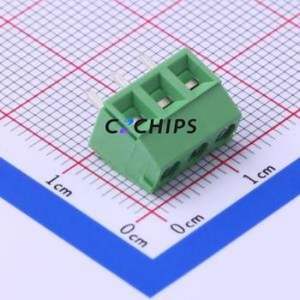 WJ124-3.81-3P Screw Terminal Block Through hole Component (THT),P=3.81mm Connector 1x3P 3.81mm Green Through Hole - Product Image 1