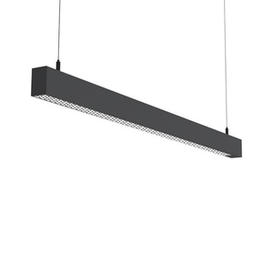 Lámpara de Techo LED Lineal Negra de Diseño para Comedor, 55x70mm, Iluminación Interior para Oficina, Moderna y Minimalista - Product Image 1