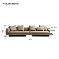 Canapé de cinéma maison design, vente en gros d'usine, style nordique moderne et minimaliste, canapé en tissu grand format, contemporain et durable