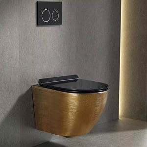 Siège de toilette mural électroplaqué noir BATH, gain de place - Product Image 2