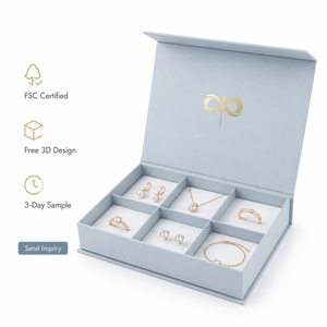 Digital Logo Printing Luxury Giveaway Boxes Personalized Handmade Design <b>Magnetic</b> Jewelry <b>Box</b> for Ring Bracelet - Product Image 3