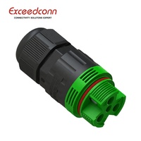 Connecteur LED rond à visser 3 broches IP68 450V AC pour éclairage LED extérieur, directement de l'usine