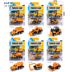 LASIVE TOYS Coche de juguete de simulación a escala <span class=keywords><strong>1</strong></span>:64, de aleación fundida a presión, vehículo de construcción deslizante de metal, camión de ingeniería deslizante - Product Image 3