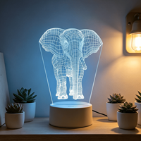 Veilleuse intelligente 3D, 7 couleurs, lumières LED changeantes, décoration de chambre à coucher pour chambre d'enfant, pour utilisation dans le salon