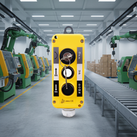 XINDALI XDL10-EPBG3 Interrupteur de commande suspendu pour grue de levage et élévateur de queue de camion, étanche IP65, 3 boutons, avec clé, OEM, neuf, pour la vente au détail et les hôtels
