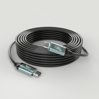 Coque en alliage d'aluminium 8m usb c vers usb c câble à fibre optique 10Gbps 60W