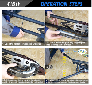 Pince à anneaux en acier inoxydable de qualité industrielle WOODPECKER AC50, <span class=keywords><strong>agrafeuse</strong></span> pour gabions, couleur cuivre, outil de sertissage manuel pour pierre - Product Image 6