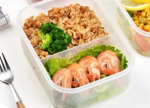 กล่องอาหารกลางวันปิดผนึกสุญญากาศสำหรับเก็บอาหารสดแบบใช้ซ้ำได้เครื่องแบ่งแบบ3ชั้นปั๊มแบบใช้มือ - Product Image 4