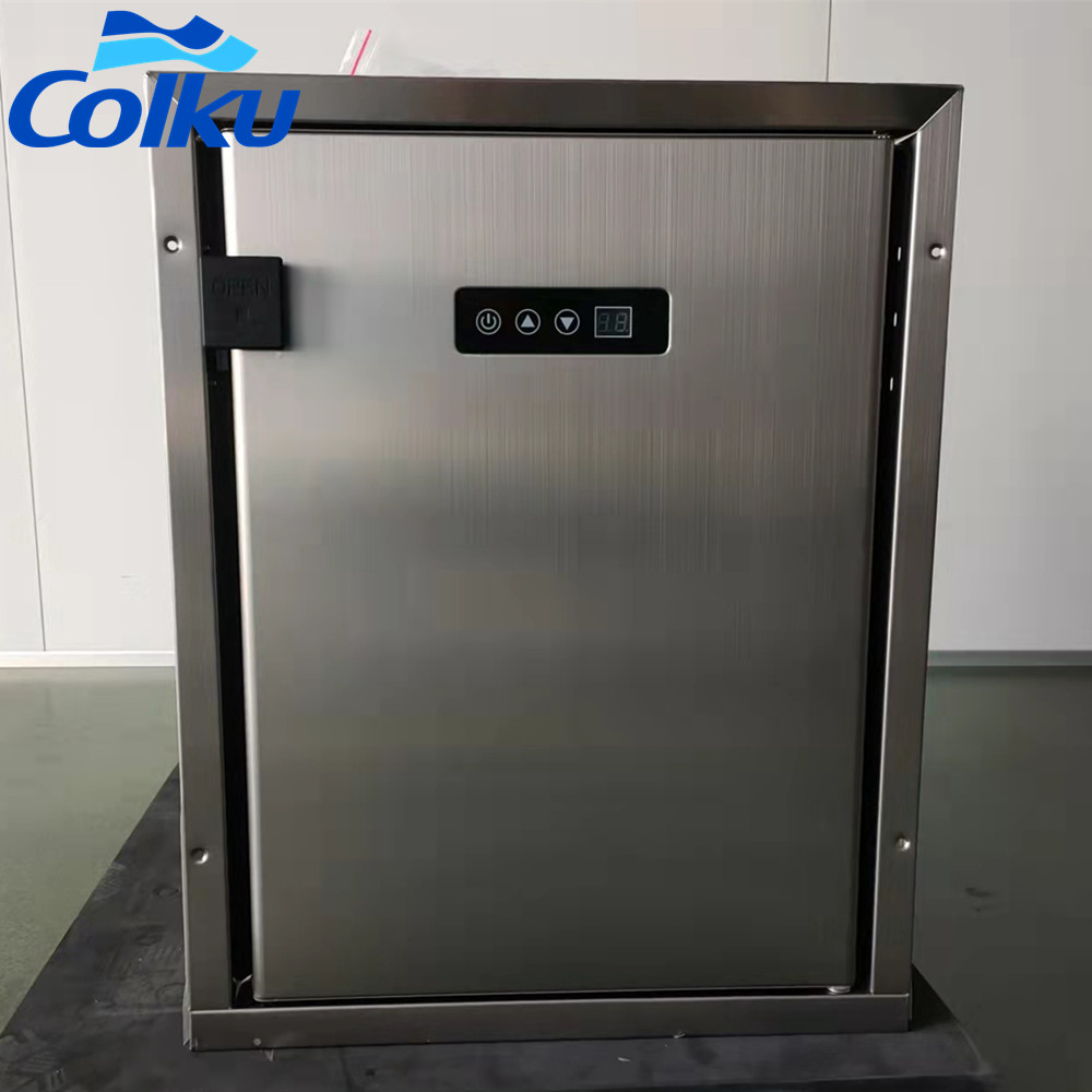 Популярные встроенные автомобильные холодильники, холодильник, глубокая морозильная камера, двойная зона с высококачественным компрессором из нержавеющей стали 304 12/24 В 40/50L