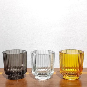 Barattoli in Vetro Trasparente Scanalato con Coperchio in Bambù, Contenitori Vuoti per Candele per Creare Candele da Matrimonio - Product Image 2