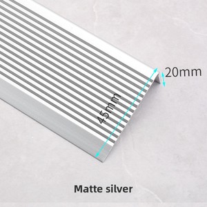 <span class=keywords><strong>Bande</strong></span> <span class=keywords><strong>antidérapante</strong></span> en alliage d'aluminium pour <span class=keywords><strong>escalier</strong></span>, profilé en L 70*20mm, <span class=keywords><strong>bande</strong></span> de bordure d'angle droit <span class=keywords><strong>antidérapante</strong></span> pour carrelage, étanche, sécurisée et moderne - Product Image 2