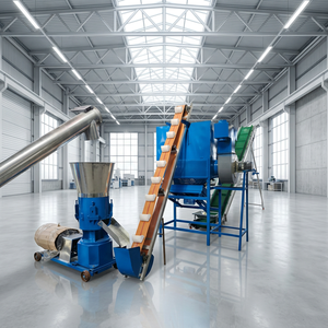 Directly Supplied Manufacturers New 1-2 Ton/h Automation Eco-Friendly Steel <b>Chicken</b> Cattle Sheep <b>Feed</b> Line - Product Image 1