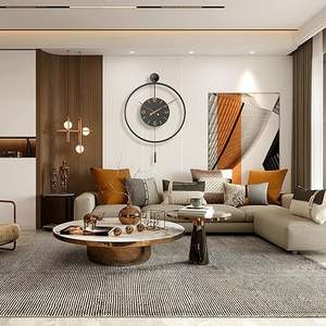 Horloges murales pendule surdimensionnées modernes décoratives en métal minimaliste avec chiffres arabes 3D pour salon - Product Image 4