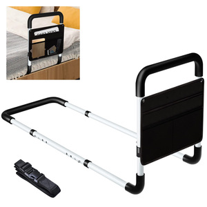 Adjustable <b>Bedside</b> Handrail With <b>Storage</b> Pockets For Elderly And Pregnant Women Home Safety Rail Assistive Device - Product Image 1