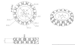 Capacidade de Carga 40kg Roda <span class=keywords><strong>Omni</strong></span> Dupla de Alumínio 152mm Básica 14085 - Product Image 6