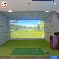 Simulador de Golf Familiar para Interiores, Interactivo, con Proyección 1080p, Equipo de Realidad Mixta para Parques de Diversiones y Centros Comerciales, Venta al Por Mayor
