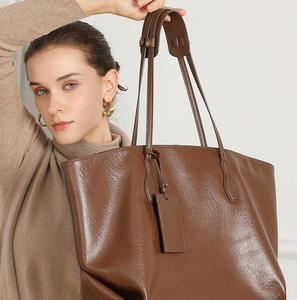 Nuevos bolsos cruzados de diseñador a la moda, bolso bandolera de cuero genuino de alta calidad, bolsos informales para mujer, impermeables, grandes - Product Image 1