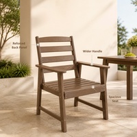 Amerikanischer Stil HDPE Garten-Essgruppe Outdoor-Möbel Terrassen-Sofa Kunststoffstühle für Balkon, Innenhof und Park