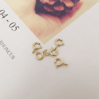 Vente en gros de bijoux en or 14 carats, accessoires de fabrication de bijoux, fournitures pour bracelets et colliers, fermoirs à ressort