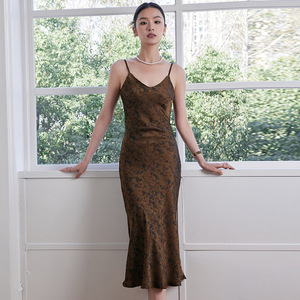 Black <b>Spaghetti</b> <b>Strap</b> Maxi Dress V-Neck Satin Slip Dress Long Skirt Natural Waistline Career Wear - Product Image 2