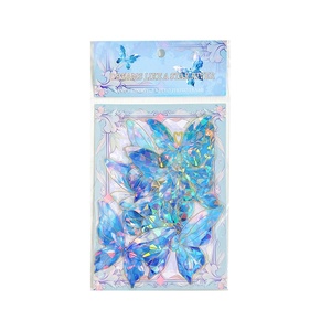 Pegatinas Decorativas <span class=keywords><strong>de</strong></span> PET con Diseño <span class=keywords><strong>de</strong></span> Mariposa Holográfica Personalizada, Grabado Láser 3D en Dorado, Estilo Europeo, Coloridas, <span class=keywords><strong>para</strong></span> Manualidades - Product Image 5