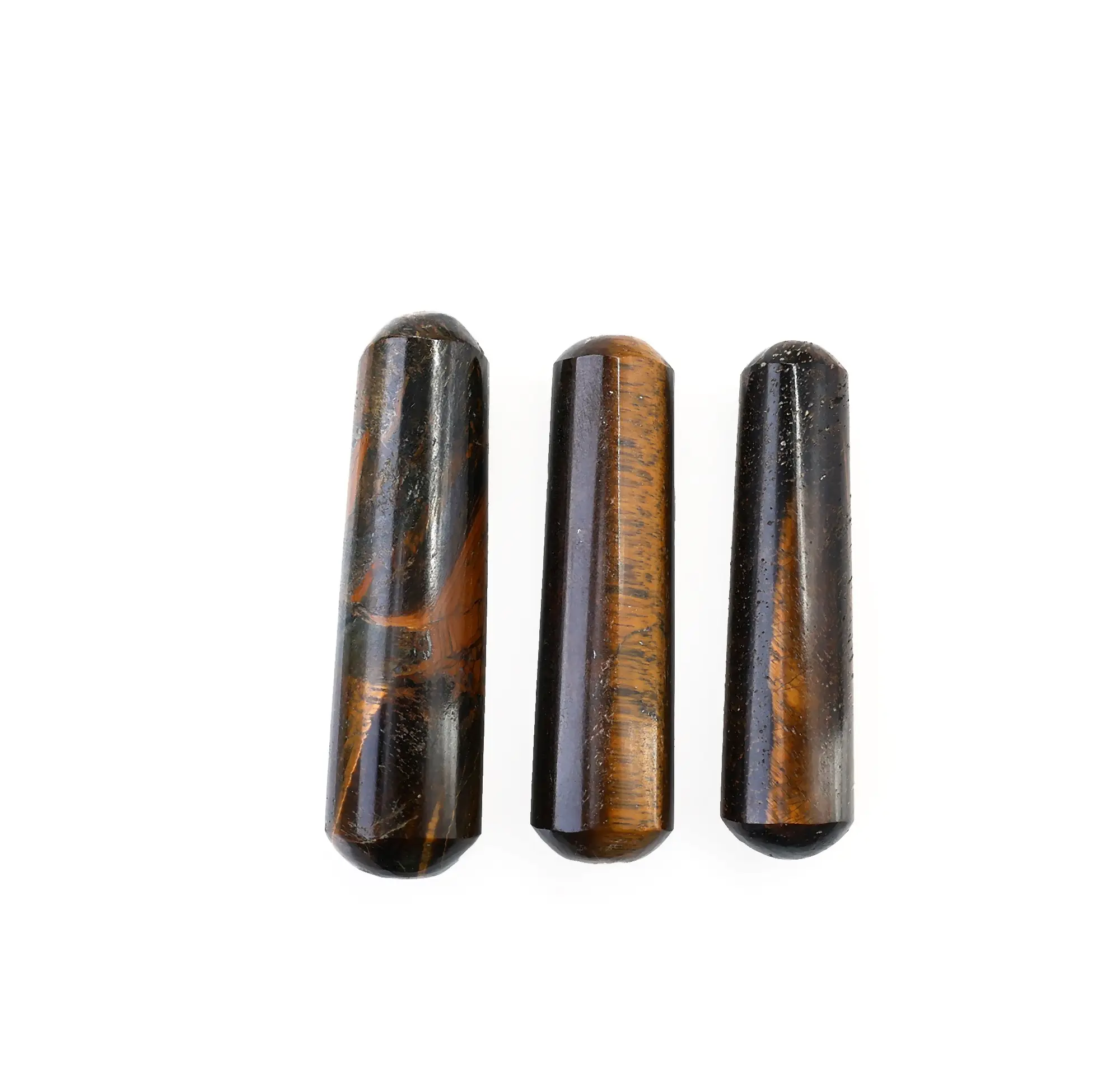 Tự nhiên Tiger Eye đá quý handmade cao đánh bóng massage Wand tháp chữa bệnh đá quý obelisk trang trí nội thất Reiki Bán Sỉ