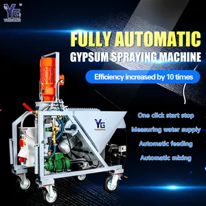 Aliran tinggi 35L/min YG5C mesin plester dinding otomatis untuk penggunaan industri mesin plester gipsum beton