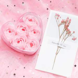 Coffret cadeau personnalisable en rose pour la Saint-Valentin pour <span class=keywords><strong>Amazon</strong></span> Sel de bain transfrontalier Aromathérapie Bougies & Savon Boîte élégante pour le bain - Product Image 3