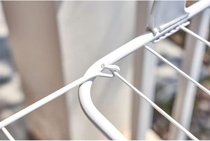 Estante plegable para colgar ropa, tendedero duradero para exteriores para zapatos y ropa, desmontable para uso en barandillas de balcón - Product Image 5