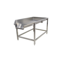 Table de préparation de cuisine à prix réduit en acier inoxydable 201/304, table de tri des déchets, grande quantité minimale de commande, pour restaurants, grossistes et revendeurs