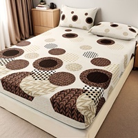 Parure de draps ajustés 3 pièces en satin tricoté 100 % polyester de luxe, sans plis, écologique, 200 fils, style américain, pour les cheveux