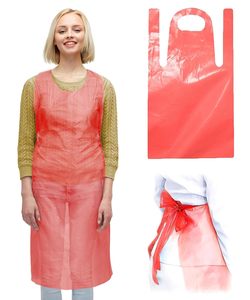 Delantales Desechables de Plástico para Adultos, 28×46 Pulgadas, Delantal de Pintura Impermeable de PE de 1.5 Mil, Delantal Desechable de Polietileno Unisex - Product Image 2