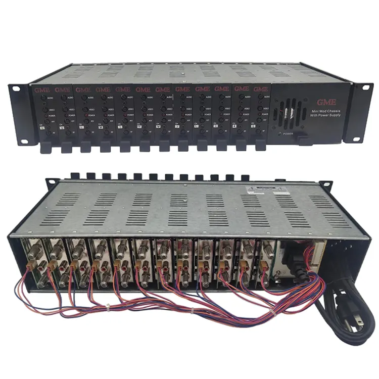 Modular headend hệ thống khung chính và 12 TV cố định kênh Mini CATV Analog âm thanh/Video AV để RF Saw filterd modulator