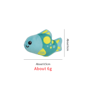 Jouet pour chat en peluche en forme de poisson coloré, mignon, pour le nettoyage des dents et l'entraînement, jouet interactif pour animaux de compagnie, jouet à mâcher doux et petit pour chat, vente en gros de produits pour animaux de compagnie - Product Image 5