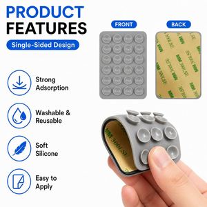 Wholesale Adhesive Silicone Suction Phone Case Hands-Free Car/<b>Wall</b>/<b>Desk</b> Holder - Product Image 3