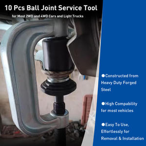 10 पीसी भारी शुल्क मास्टर ऑटोमोटिव और ट्रक आंतरिक अर्क प्रेस और यू संयुक्त उपकरण इंस्टॉलर किट बॉल संयुक्त हटाने - Product Image 2