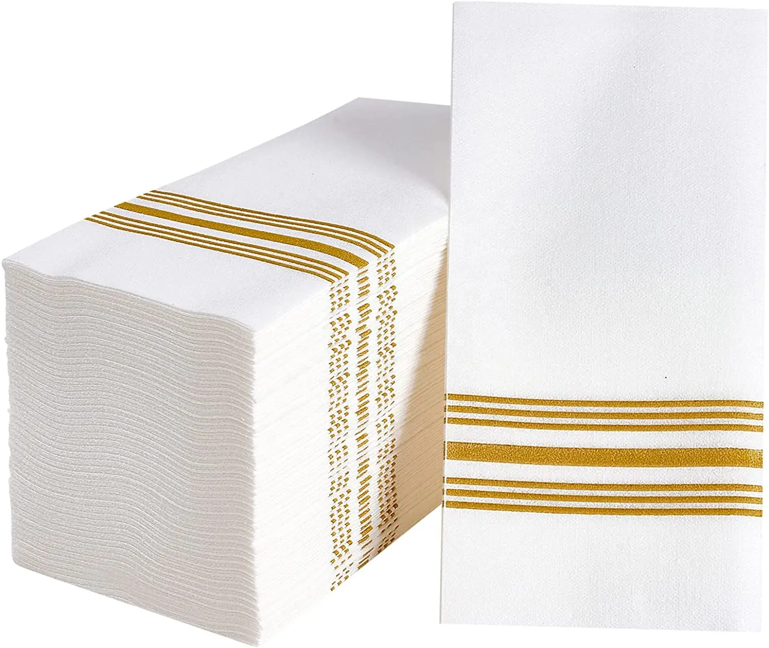 पट्टियां अतिथि तौलिये हर रोज के लिए 30PCS डिस्पोजेबल हाथ तौलिया पेपर नैपकिन सजावटी डिनर सालगिरह की पार्टी