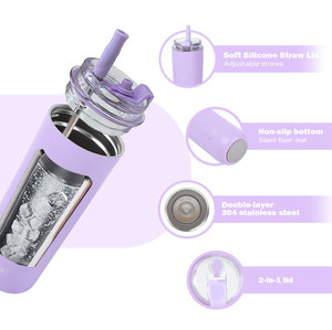 16oz Double Wall Vacuum Insulated Stainless Steel Straight <strong>Cup</strong> for Cute Design BPA Free Leak-Proof 6-12hr Thermal - Product Image 4