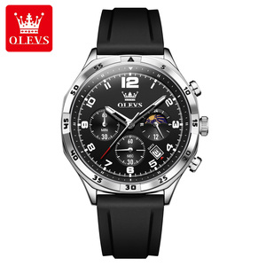 Reloj de Cuarzo Deportivo para Hombre OLVES 2986, Multifunción, Correa de Silicona, Resistente al Agua, Casual de Negocios, Regalo - Product Image 1