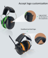 Protège-oreilles rechargeables Bluetooth et radio AM/FM, cache-oreilles électroniques anti-bruit pour le jardinage et le travail
