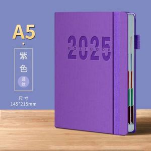Nouveauté 2025 – Carnet A5 à couverture rigide, agenda, calendrier, planificateur portable, agenda en anglais, planification quotidienne, reliure cousue - Product Image 5