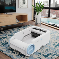 Bac à litière pour chat intelligent au design compact avec fonction autonettoyante à faisceau infrarouge pour un nettoyage facile