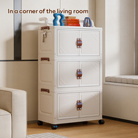 Meuble de rangement moderne à 5 niveaux pour chambre à coucher, installation facile, amovible, empilable, pliable, en plastique