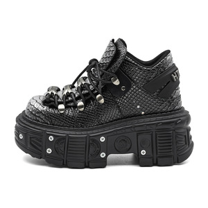 Ragazza occupata WZHW17 slip Gray Python stampa stivali Punk con plateau da <span class=keywords><strong>donna</strong></span> con Sole da <span class=keywords><strong>donna</strong></span> allacciati con stivali da <span class=keywords><strong>donna</strong></span> alla moda in metallo - Product Image 6