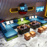 Meubles de bar KTV personnalisés, canapé, banquette, ensemble de canapés VIP, canapé en cuir en forme de U, canapé en forme de L, meubles de bar de luxe