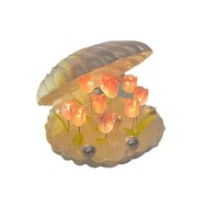 Lampe LED 3D en forme de tulipe à simuler soi-même, lumière miroir, lampe de chevet, lampe de bureau, fleur, ambiance romantique pour la décoration de la maison