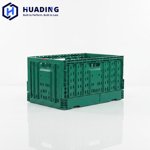 HUADING 600*400*300mm Caisse en plastique pliable empilable <span class=keywords><strong>de</strong></span> qualité alimentaire PP pour la <span class=keywords><strong>livraison</strong></span> sur le marché <span class=keywords><strong>de</strong></span> gros - Product Image 1