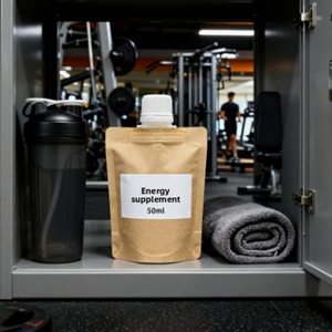 แชมพูน้ำมันมะกอกแบบรีไซเคิลรักษ์โลก 50 มล.  ซองกระดาษคราฟท์แบบมีพวยกา  ซองน้ำหอมกันน้ำแบบรีฟิลพร้อมพวยกา - Product Image 1